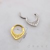 HOLLOW TEARDROP-SHAPED SEPTUM HINGED SEGMENT HOOP RING 316L SURGICAL STEEL 